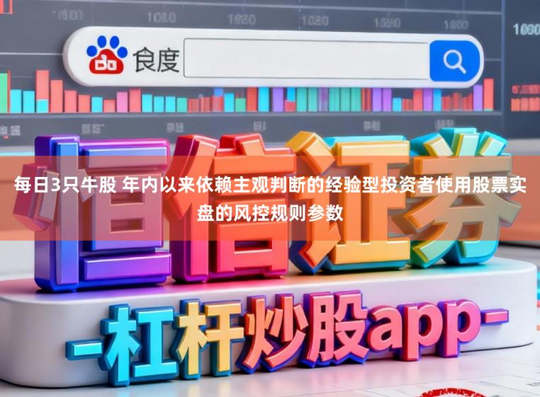每日3只牛股 年内以来依赖主观判断的经验型投资者使用股票实盘的风控规则参数