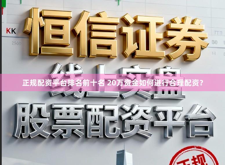正规配资平台排名前十名 20万资金如何进行合理配资？